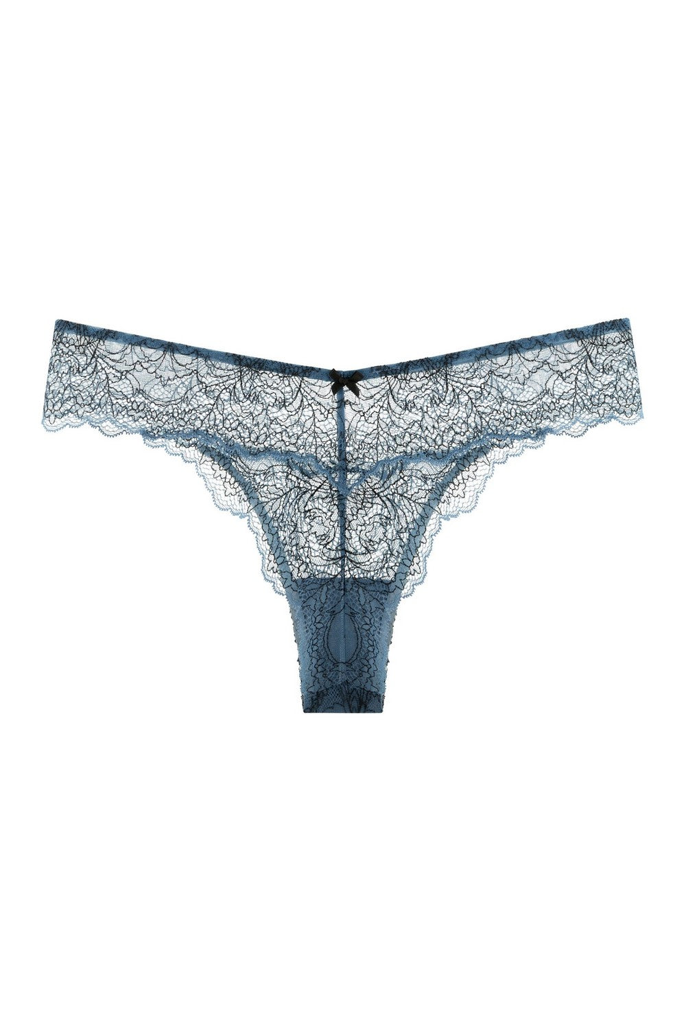 Трусики бразилиана из кружева 8187-21 gray blue