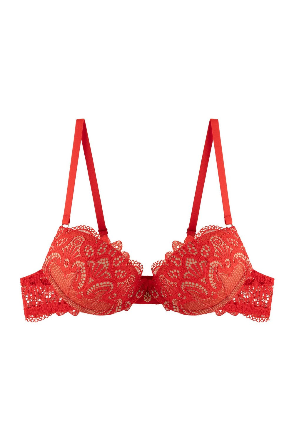 Мереживний бюстгальтер пуш-ап 8189-001 red