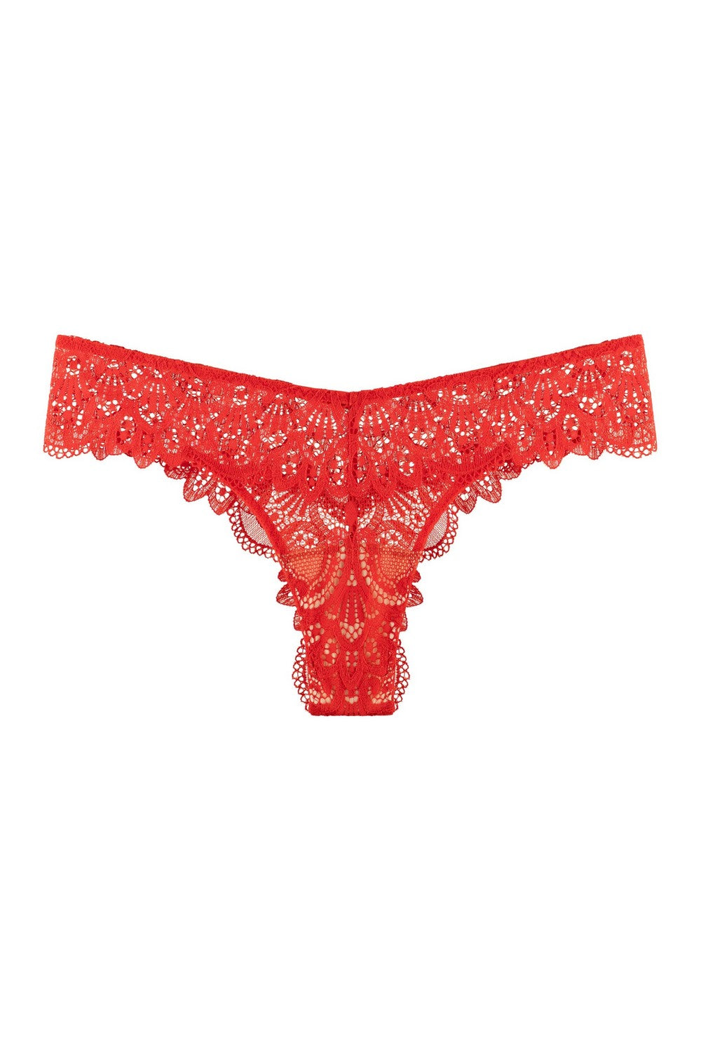 Мереживні трусики бразиліана 8189-21 red