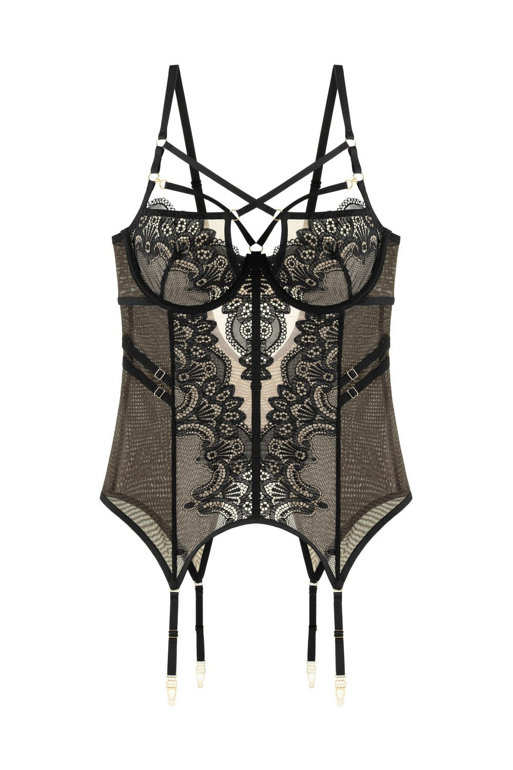 Корсет із мікросітки 8189-657 black