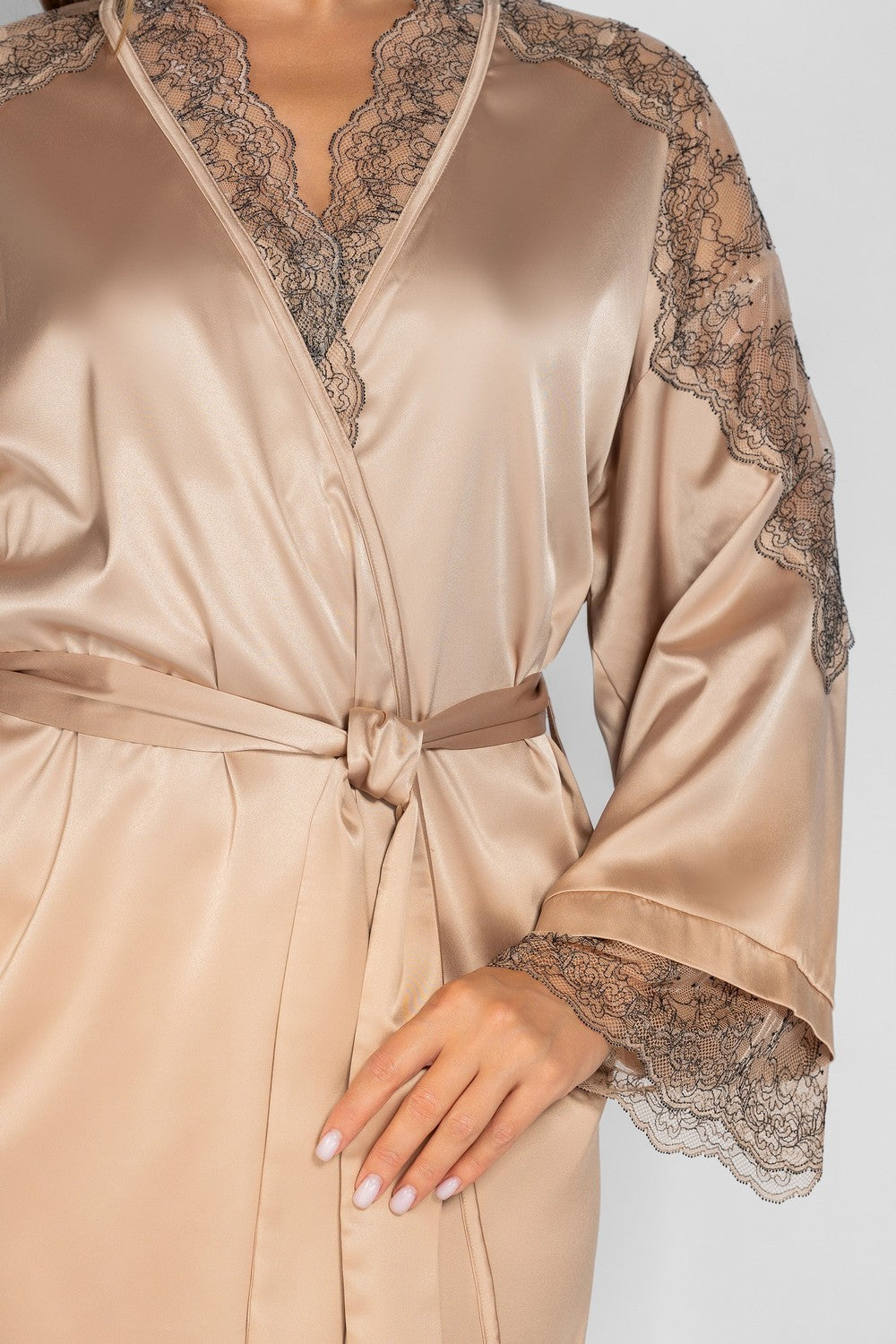 Халат из сатина 8190-6727 beige