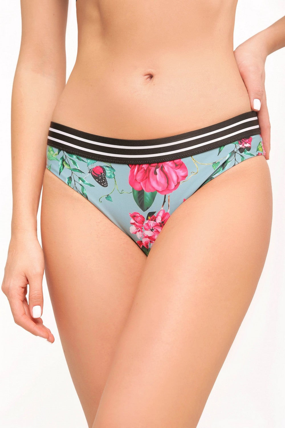 Купальник с цветочным принтом 922-008/922-232 green