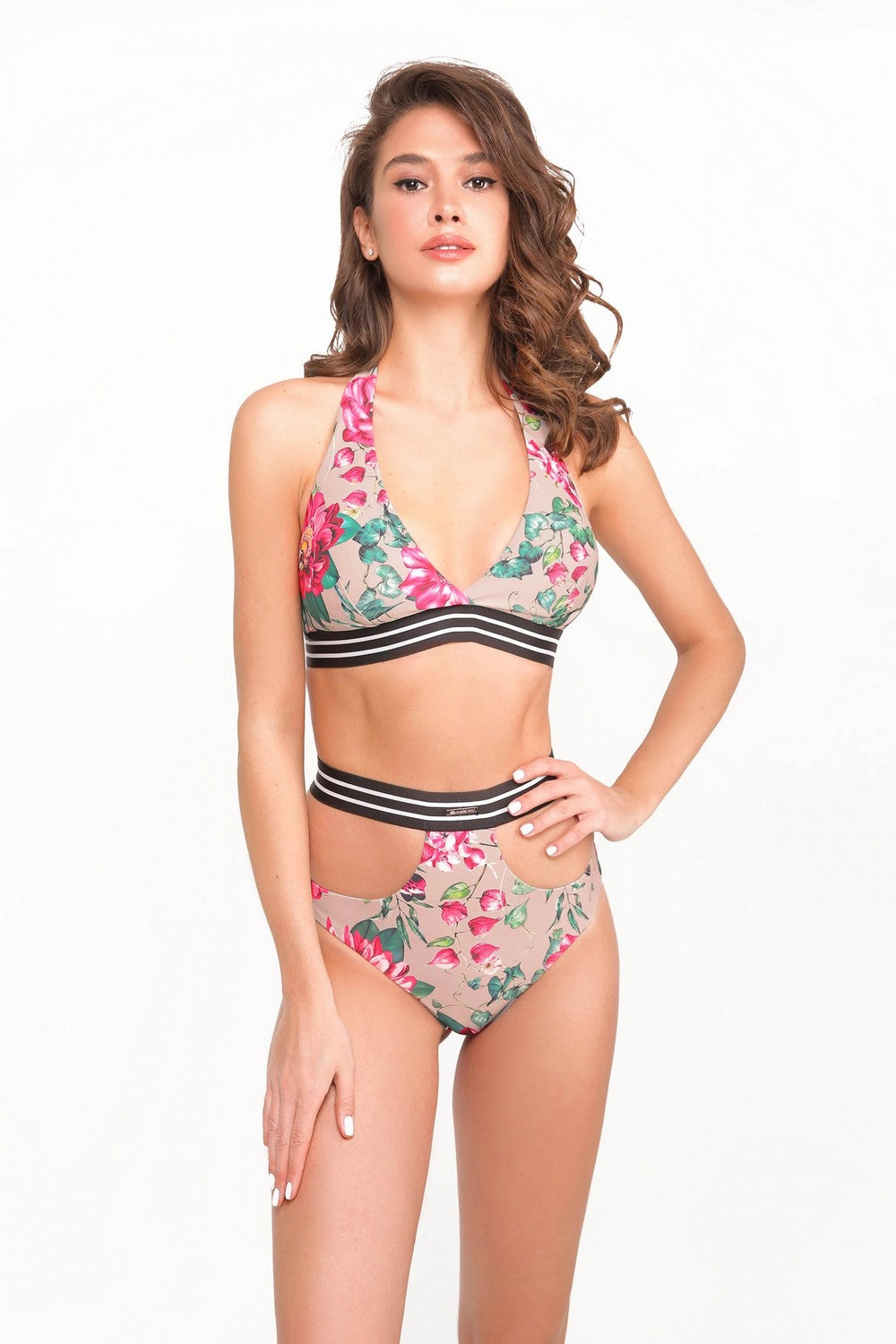 Купальник с высокими плавками 922-044/922-225 beige