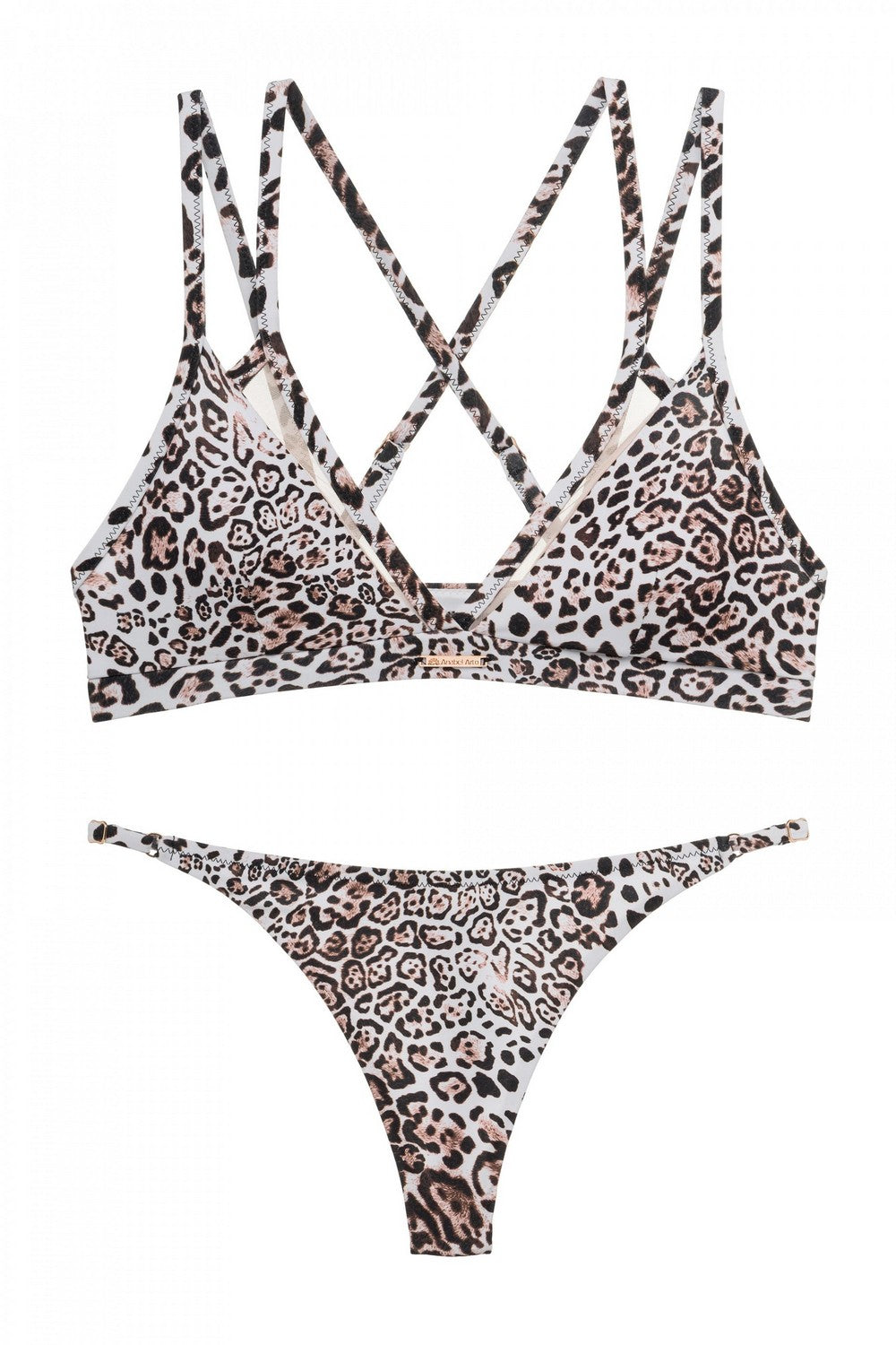 Купальник с анималистичным принтом 922-051/922-212 beige/black