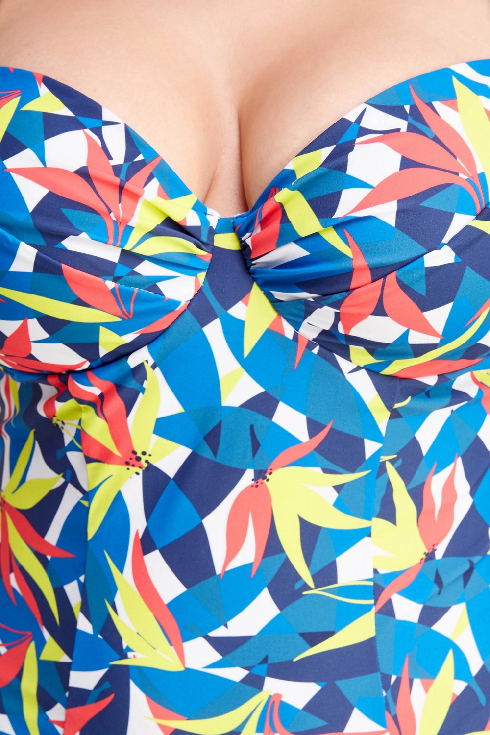 Сдельный купальник для пышных форм 936-141 blue