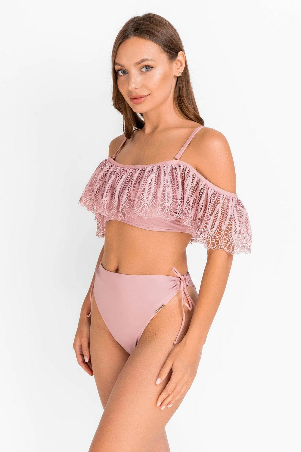 Раздельный купальник с оборкой 943-046/943-225-1 marshmallow