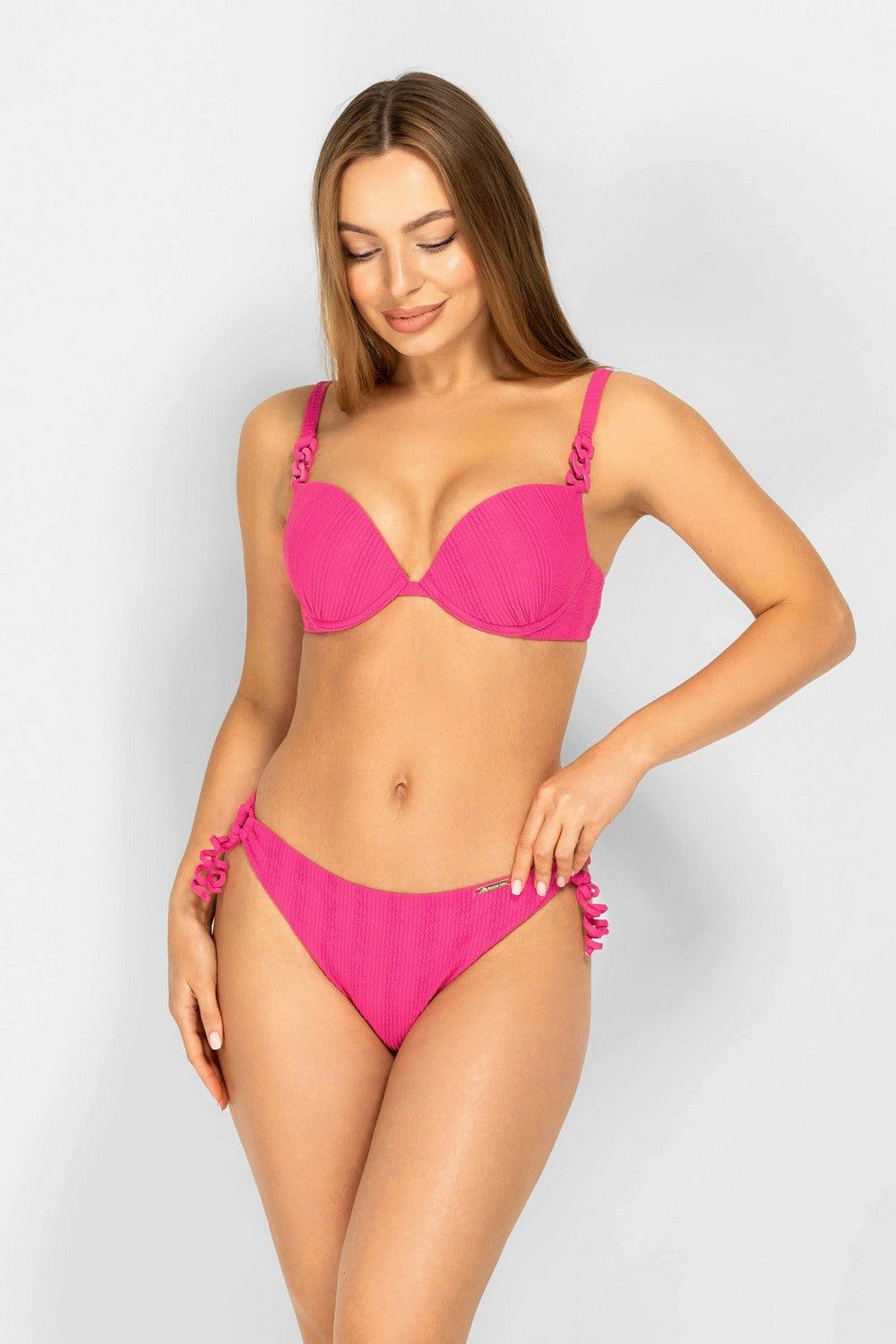 Фактурный раздельный купальник 948-003/948-228 fuchsia