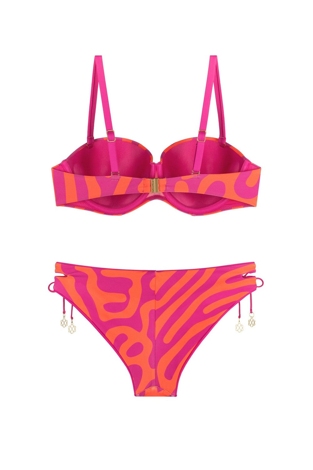 Роздільний купальник з принтом 950-007/950-228-1 fuchsia