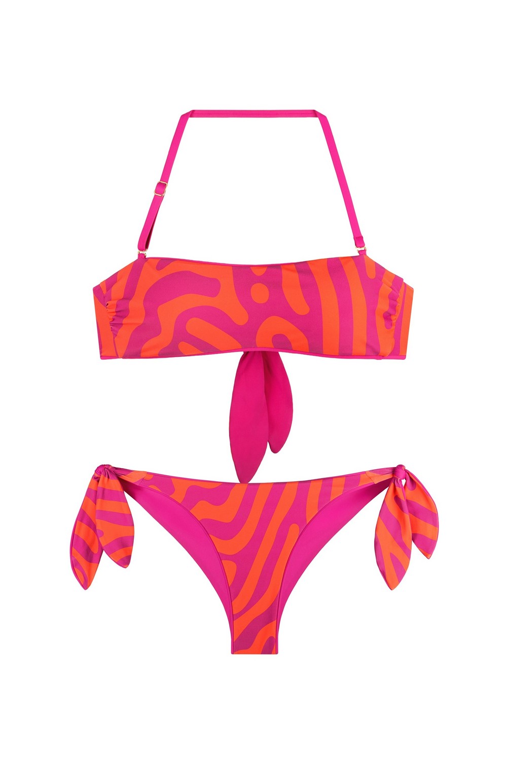Двусторонний купальник бандо 950-045/950-223 fuchsia
