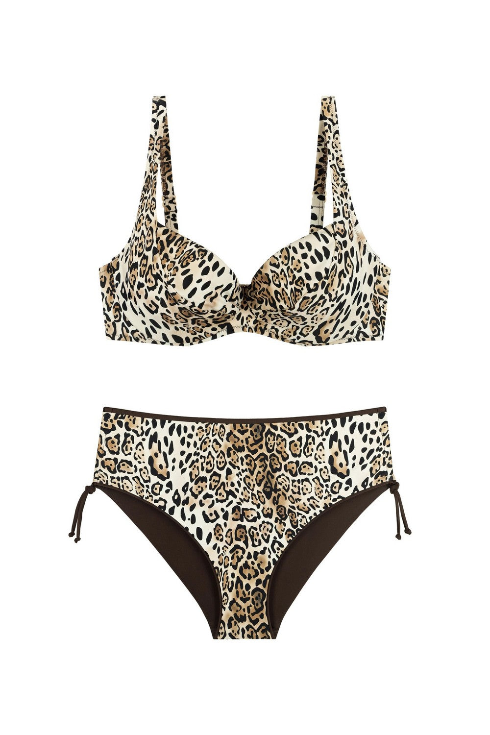 Раздельный купальник с принтом 951-041/951-239 brown