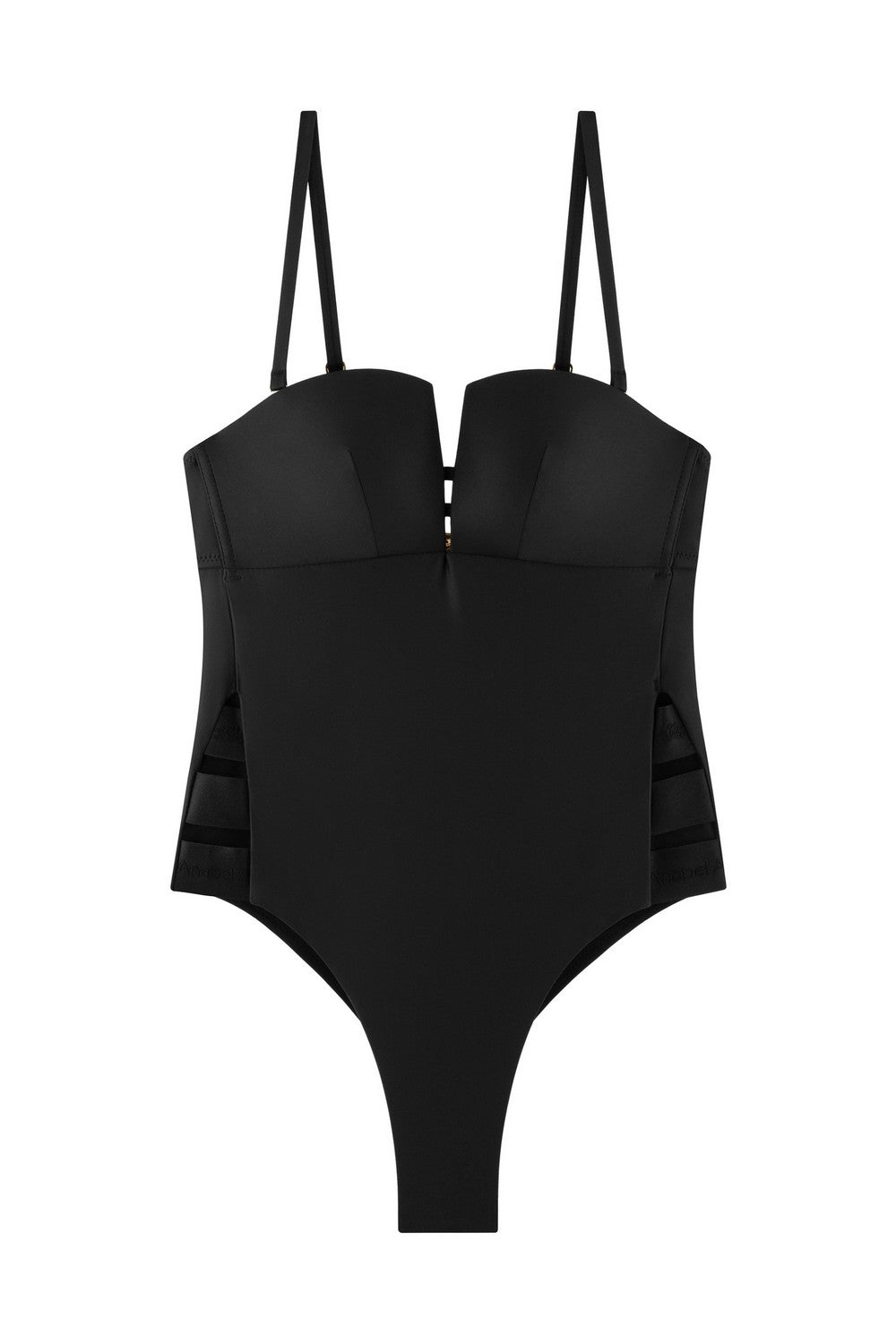Сдельный купальник пуш-ап 953-115 black