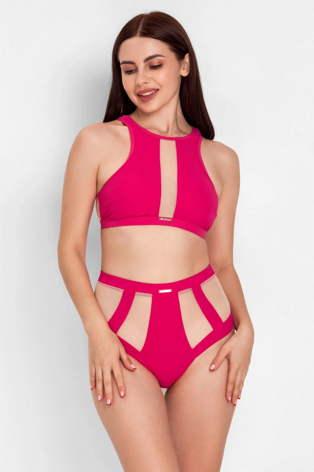 Раздельный купальник с топом 977-049/977-226 crimson