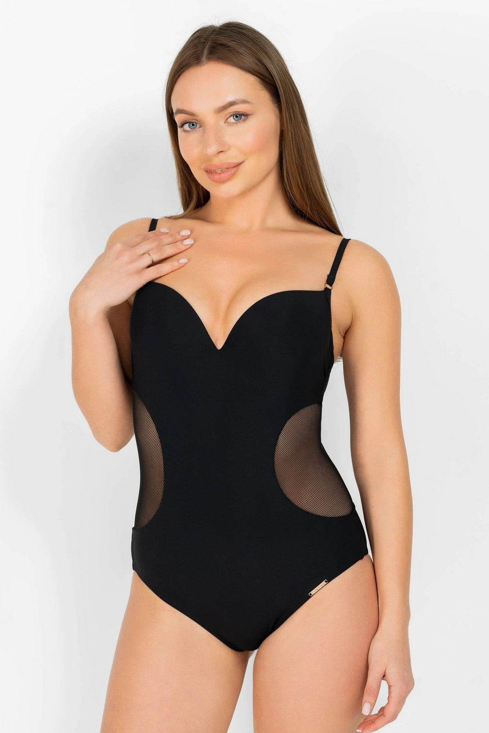 Купальник майо с вкладышами 979-108-1 black
