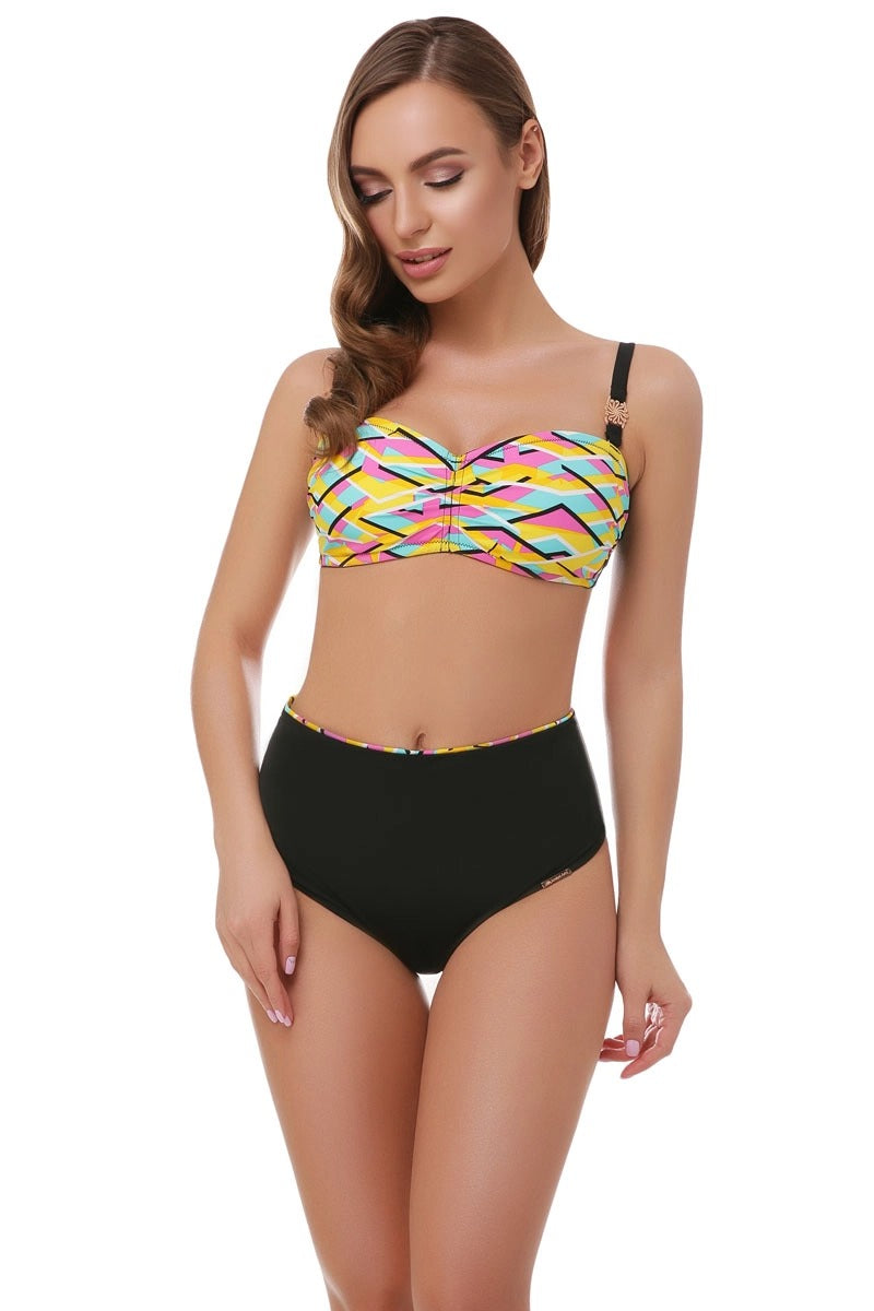 Купальник c отворачивающимся поясом 980-047/980-237 Cruise black/yellow