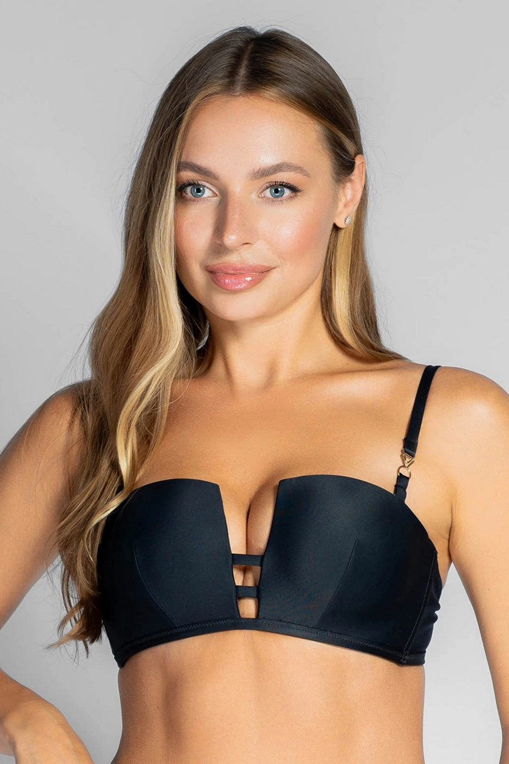 Купальный бюстгальтер балконет 999-015 black