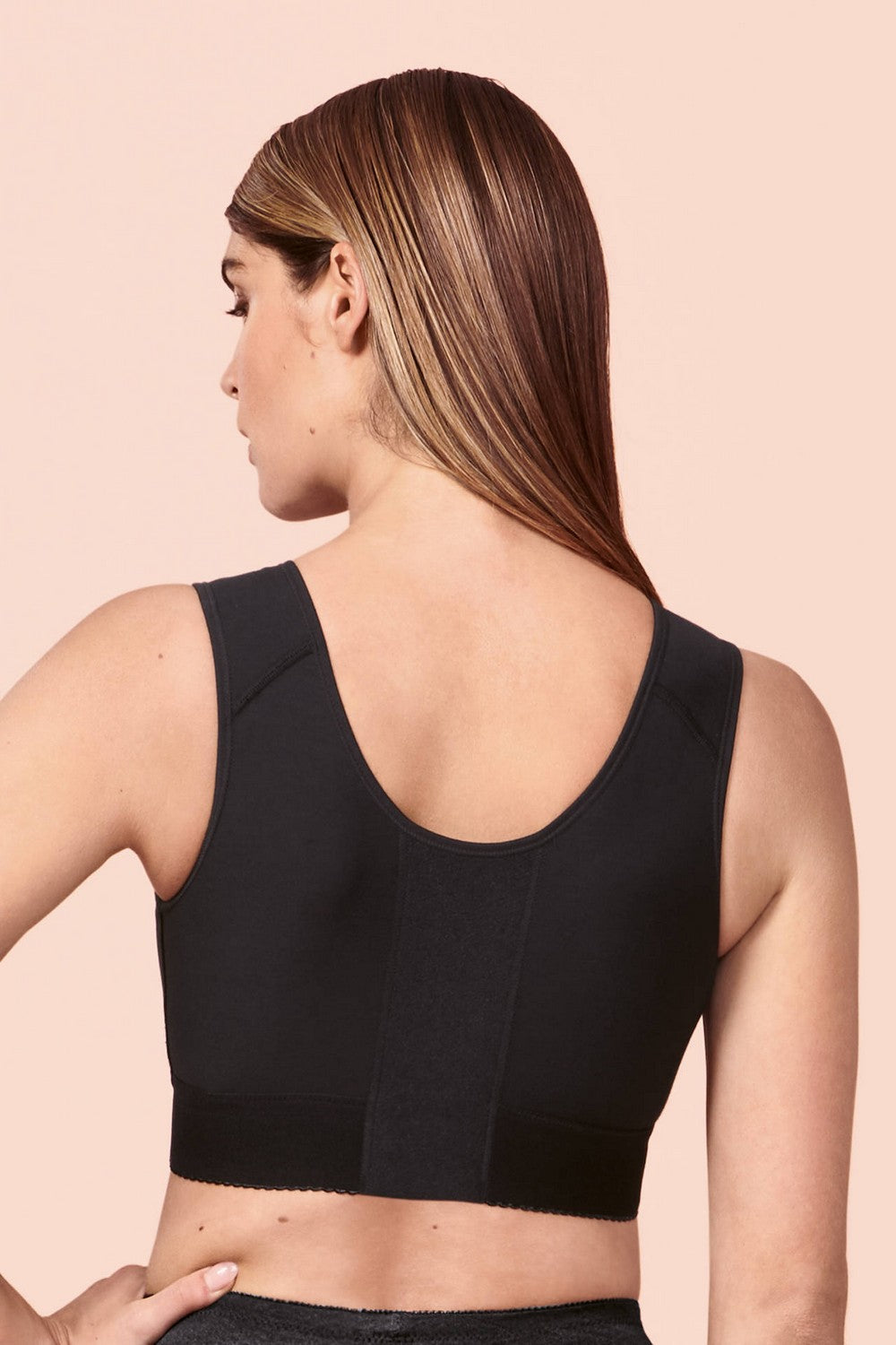 Компрессионный бюстгальтер на молнии 1198 black