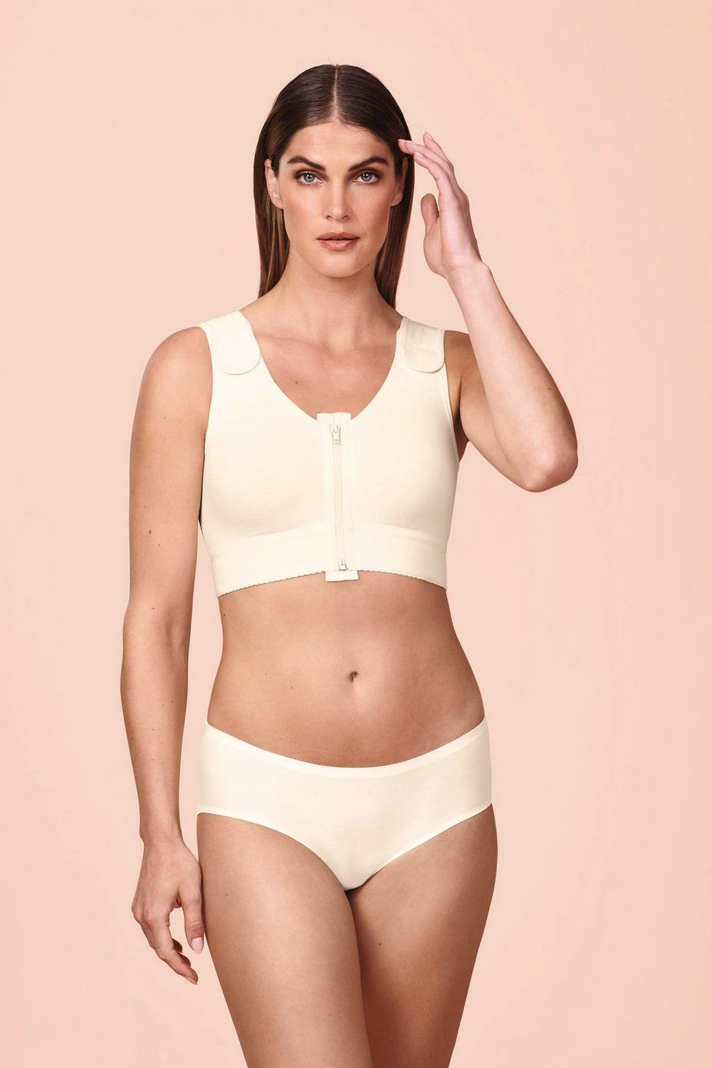 Компресійний бюстгальтер на блискавці 1198 champagne