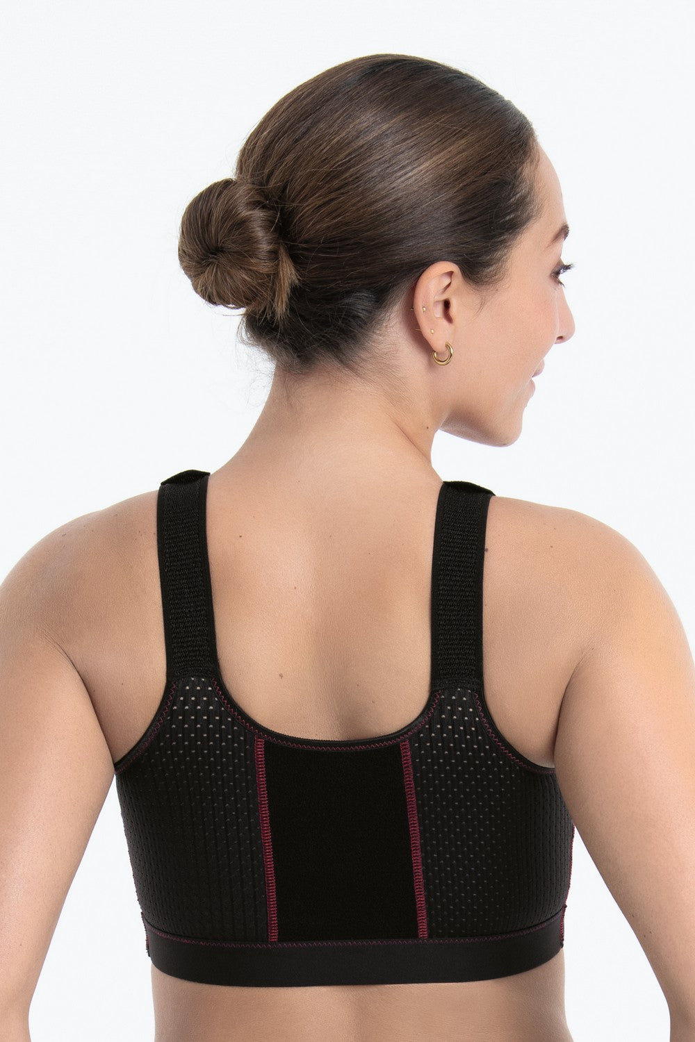 Компрессионный бюстгальтер на крючках 1199 black