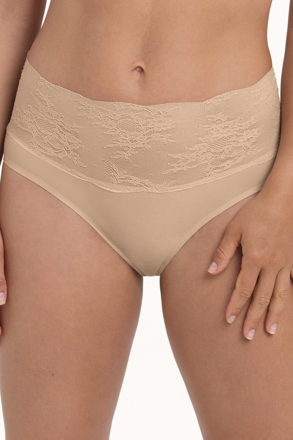 Трусики слип с кружевом 1304 Essential Lace desert