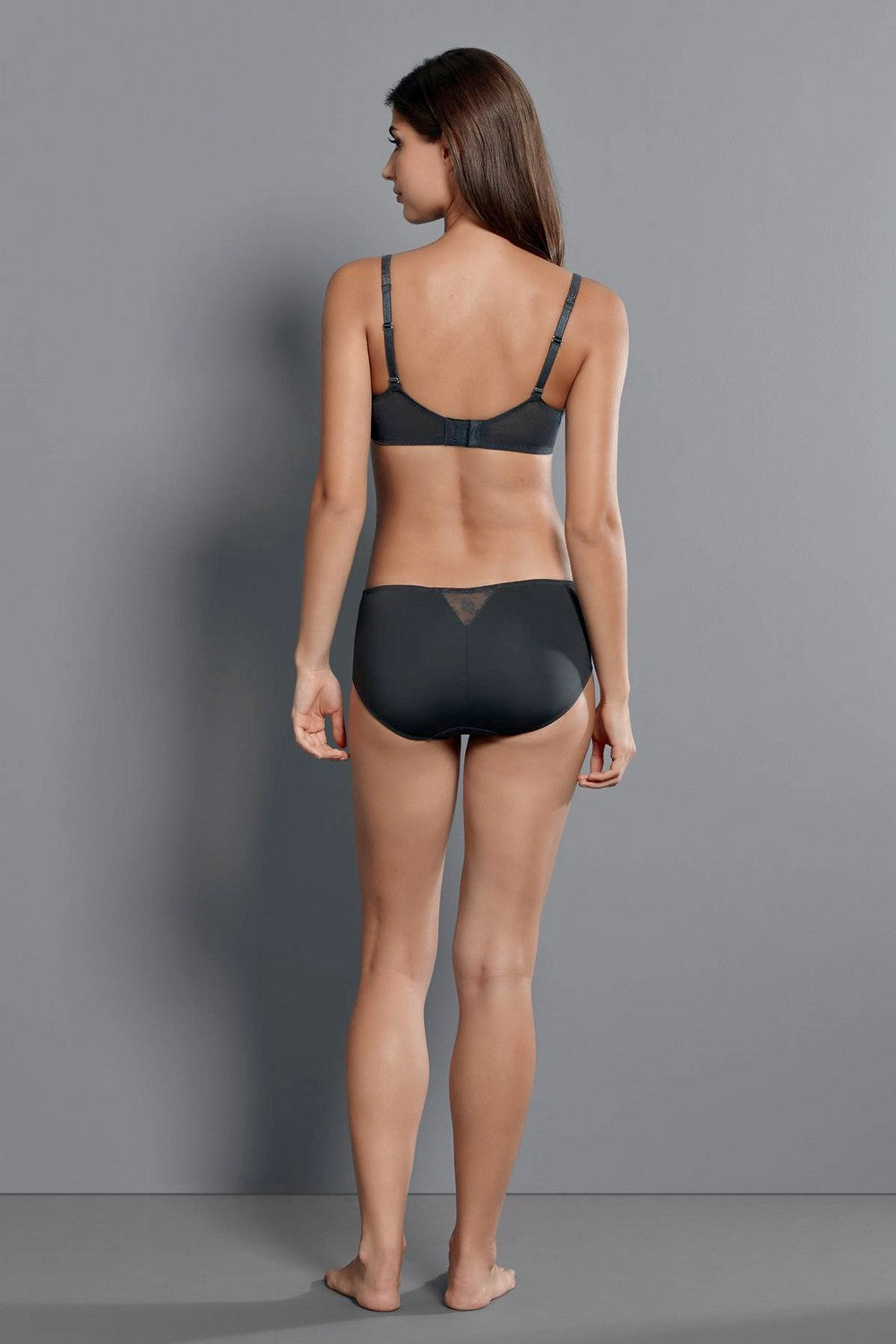 Трусики сліп із мереживом 1355 Fleur anthracite Anita спина