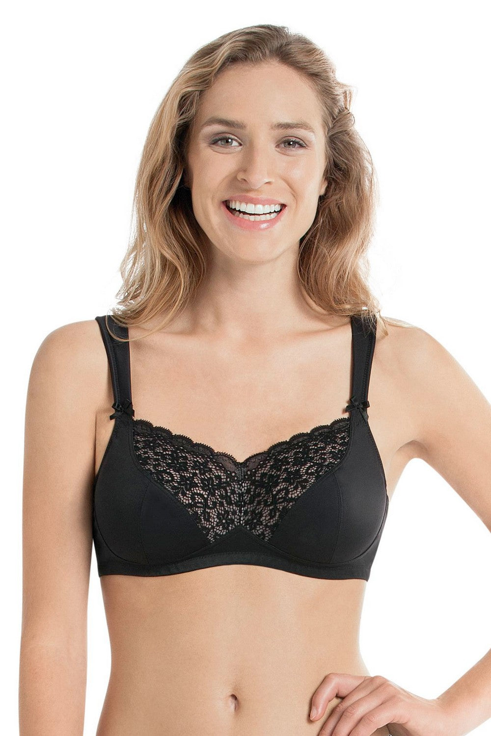 Послеоперационный бюстгальтер с кружевом 5712X Havanna black
