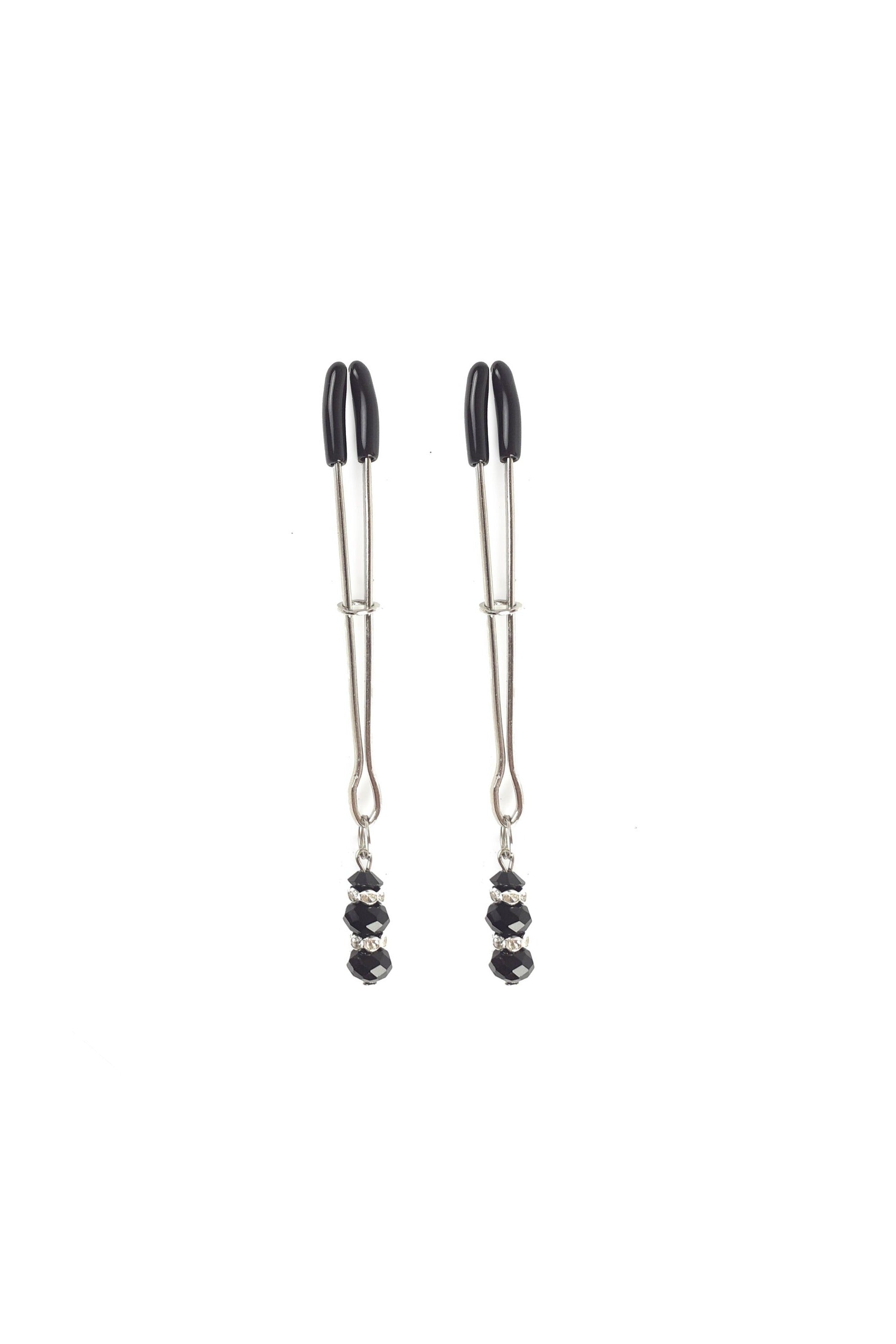 Затискачі для грудей з намистинками Nipple Clamps Lovely black