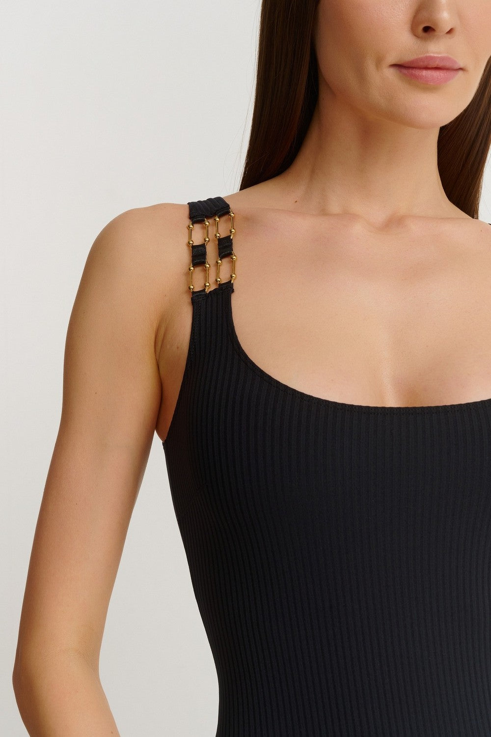 Боді-стрінг у рубчик 1M864-A Les Bodys by Aubade black