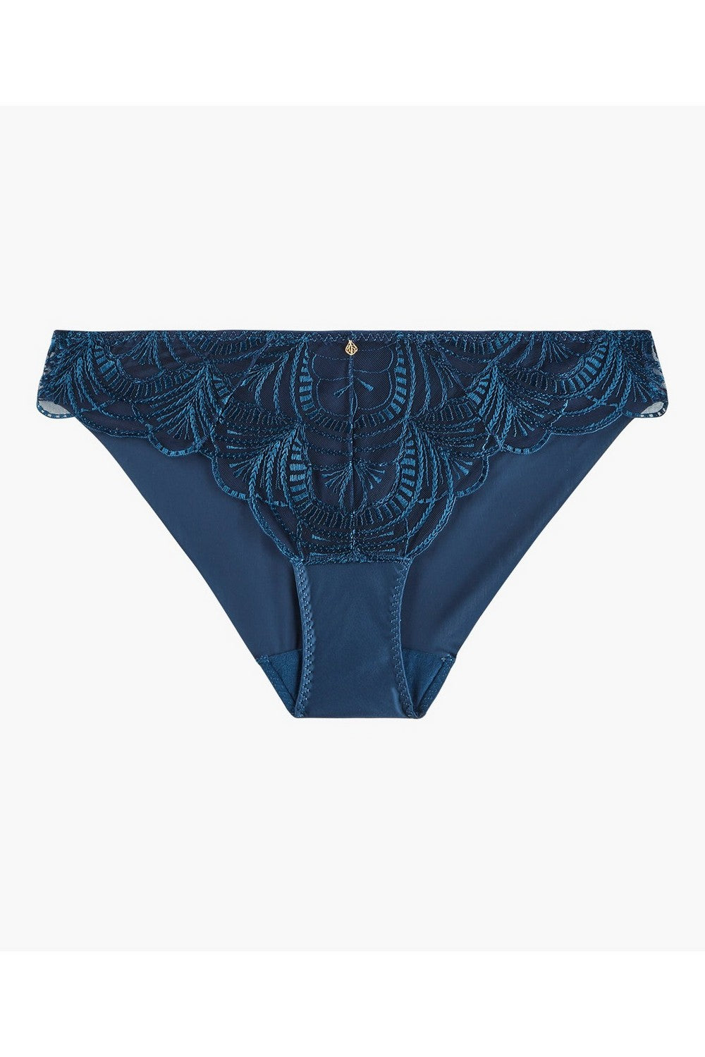 Трусики слип с вышивкой 2B22 Vibes dark cyan