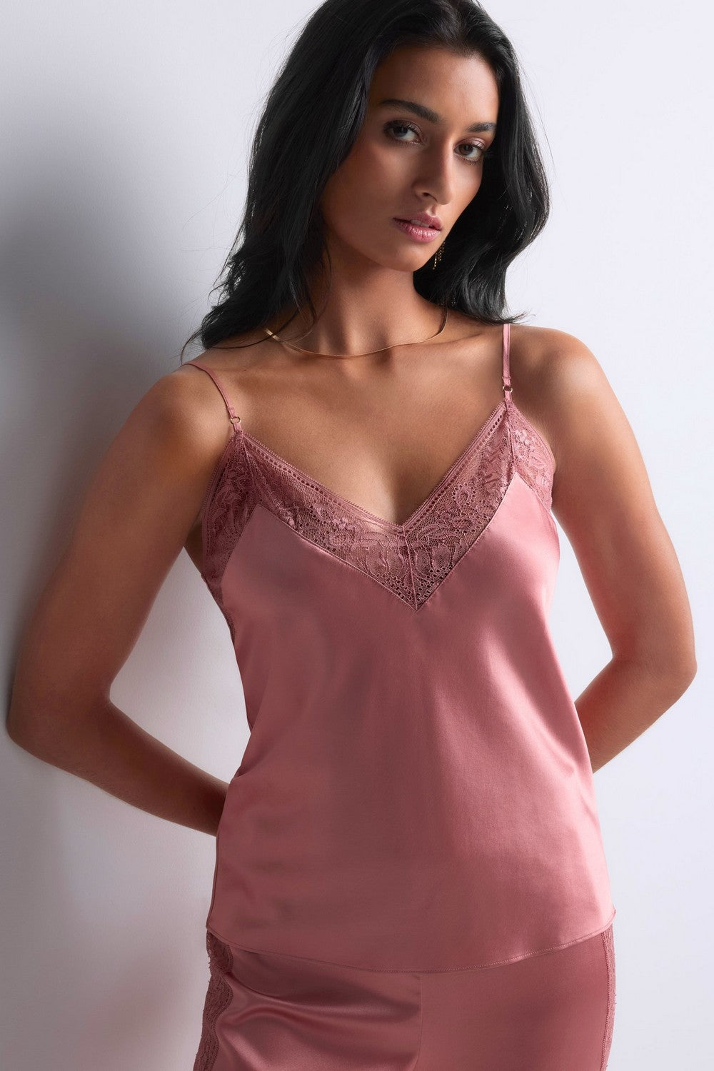 Шовковий піжамний топ 2S38-2 Midnight Whisper warm pink Aubade