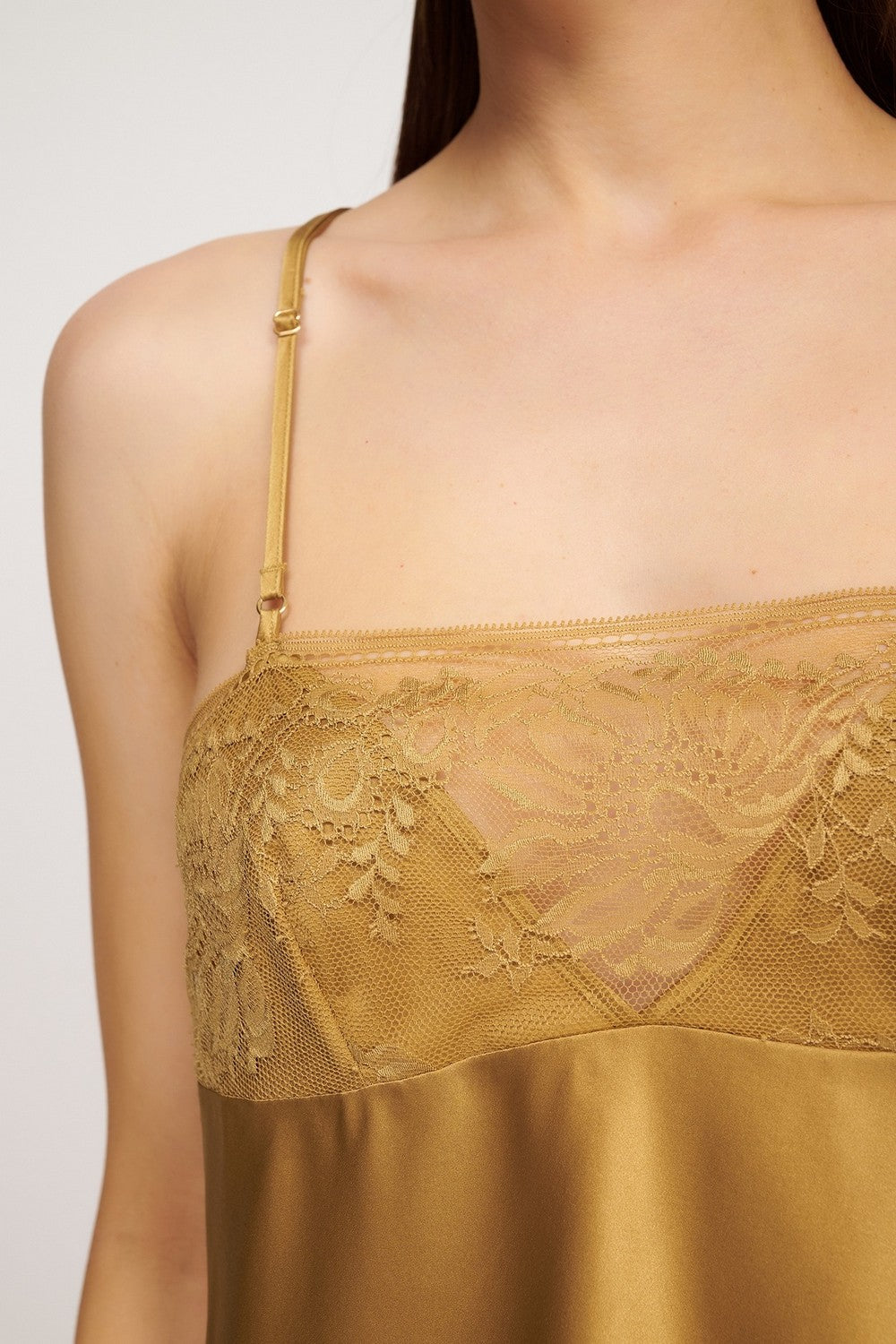 Шелковая пижамная майка 2S38 Midnight Whisper sublime bronze