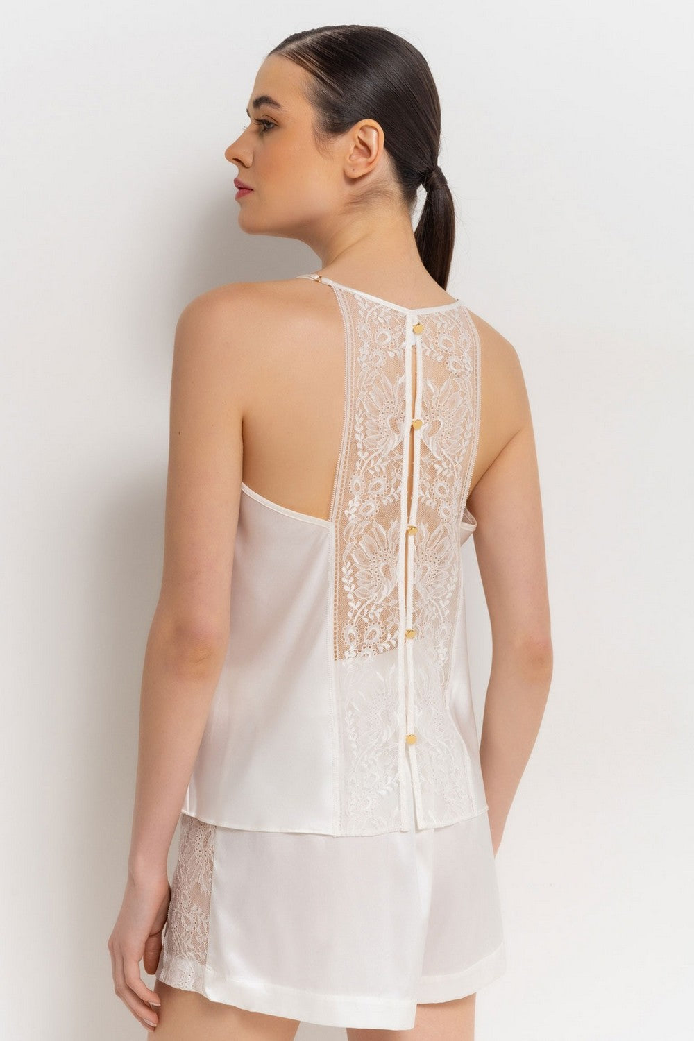 Шелковая пижамная майка 2S38 Midnight Whisper opale