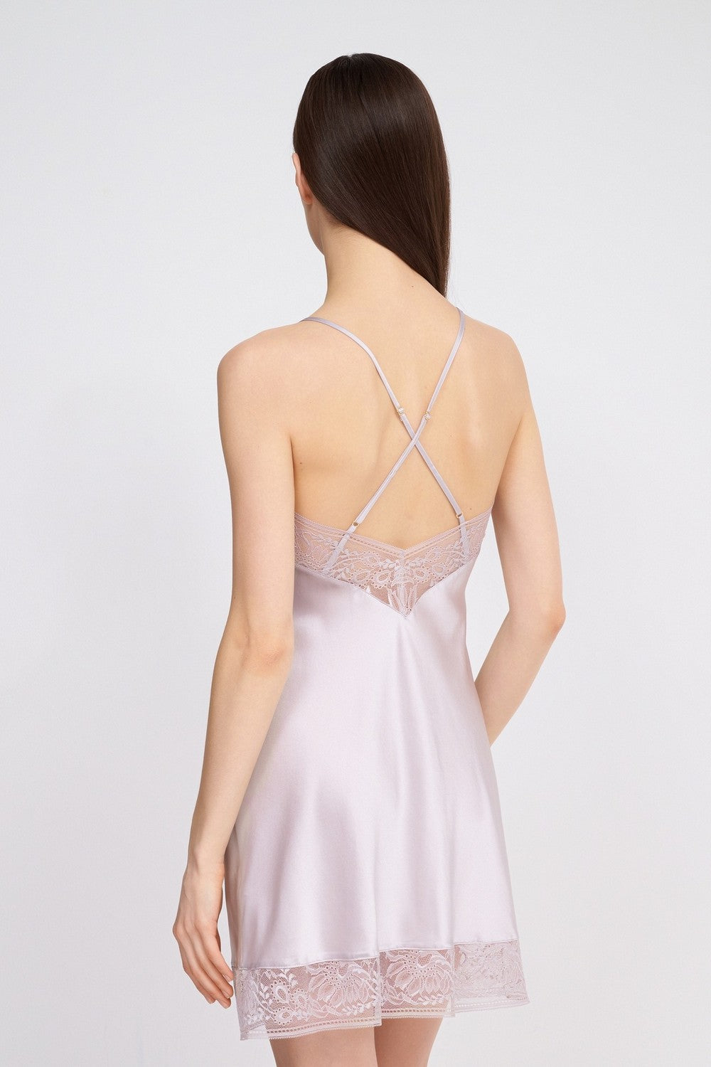 Шовкова нічна сорочка 2S40 Midnight Whisper cosmos silver