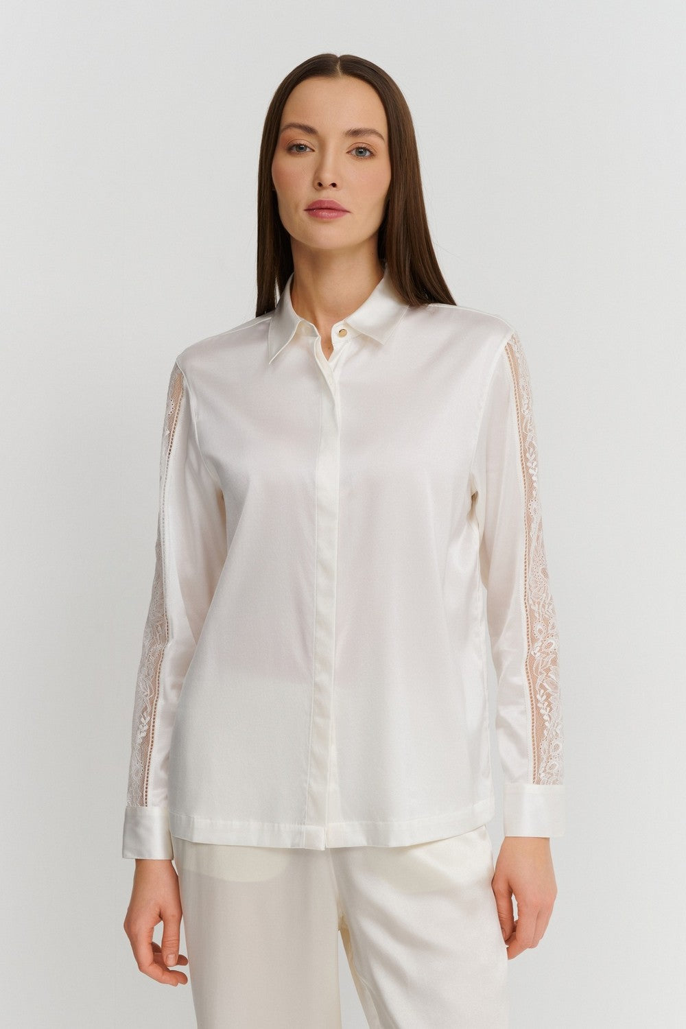 Піжамна блуза з шовку 2S44 Midnight Whisper opale