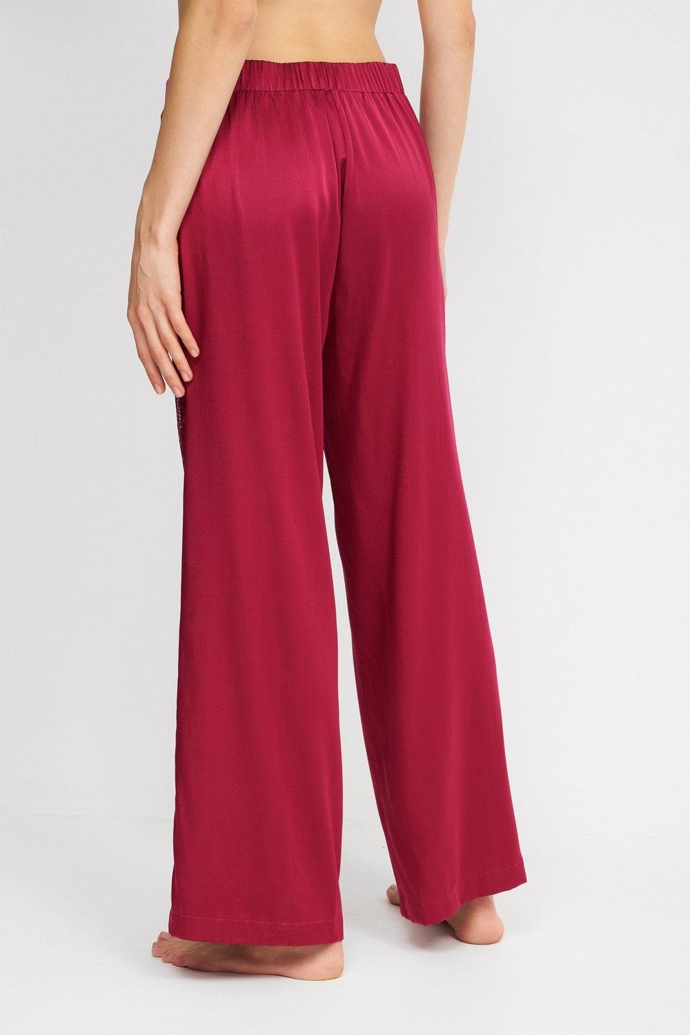 Шелковые пижамные брюки 2S60 Midnight Whisper crimson red