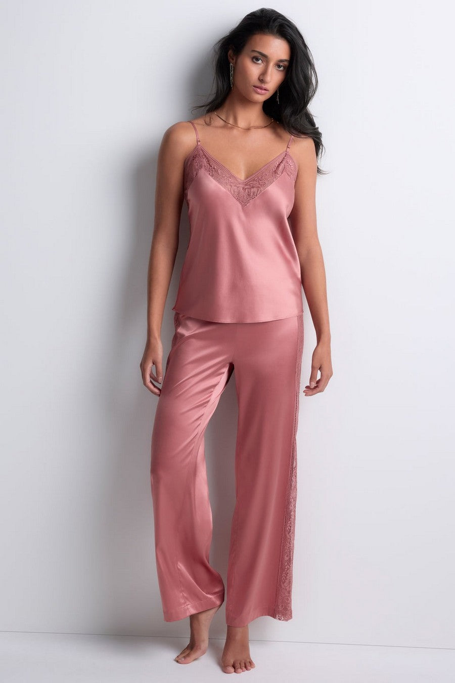 Шелковые пижамные брюки 2S60 Midnight Whisper warm pink