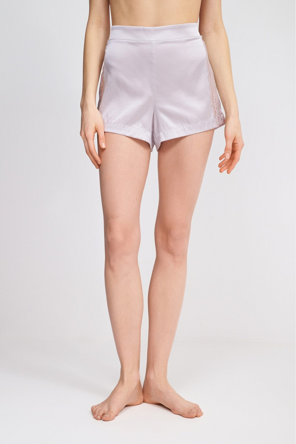 Шелковые пижамные шорты 2S61 Midnight Whisper cosmos silver