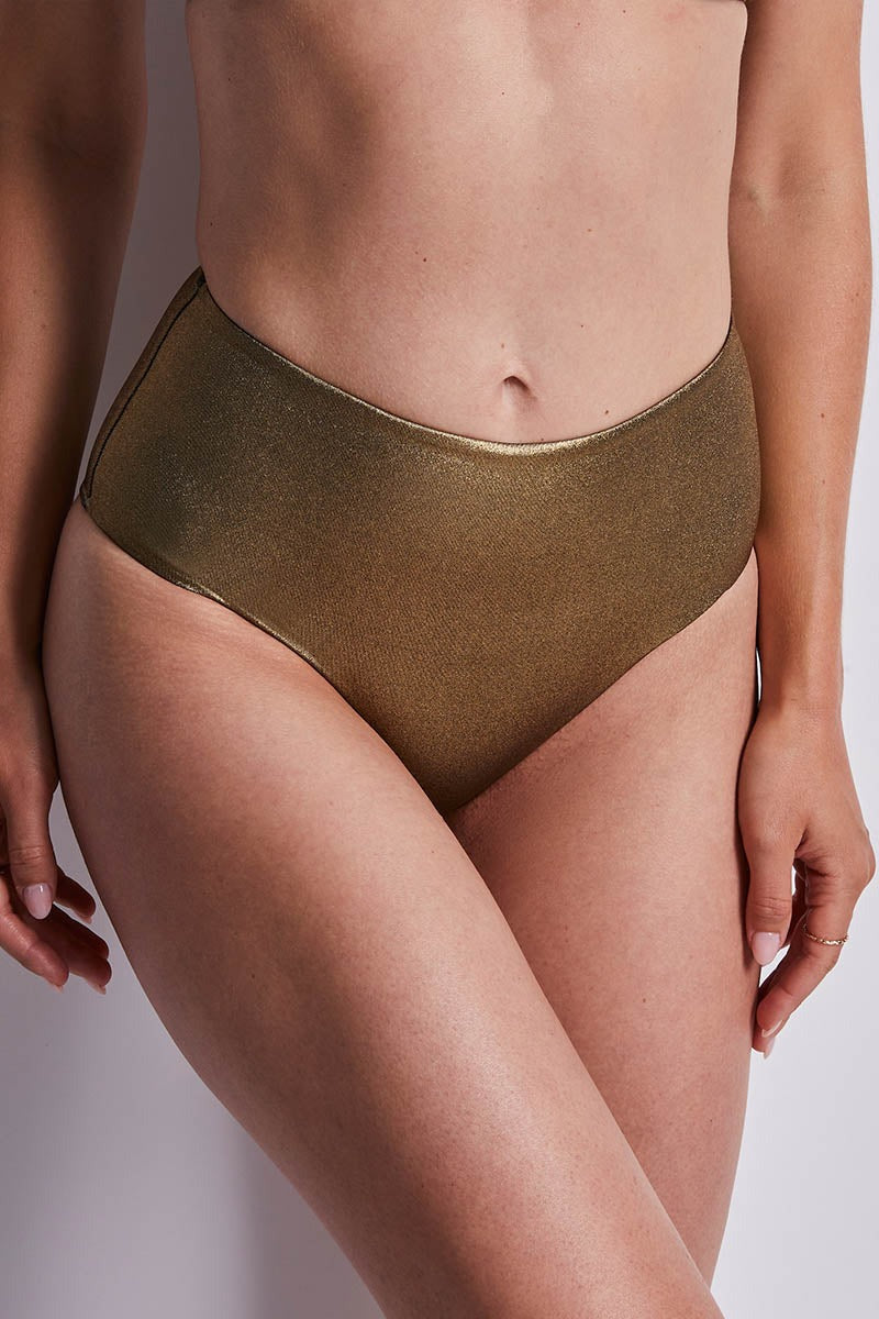 Высокие плавки слип 2U24 Sunlight glow antique gold