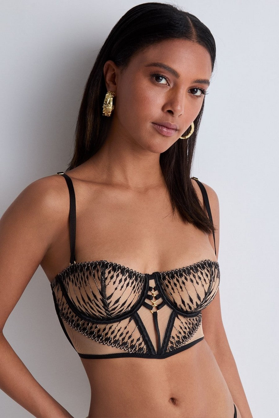 Бюстье c люрексовой нитью 3D36 Voodoo Kiss millenium black