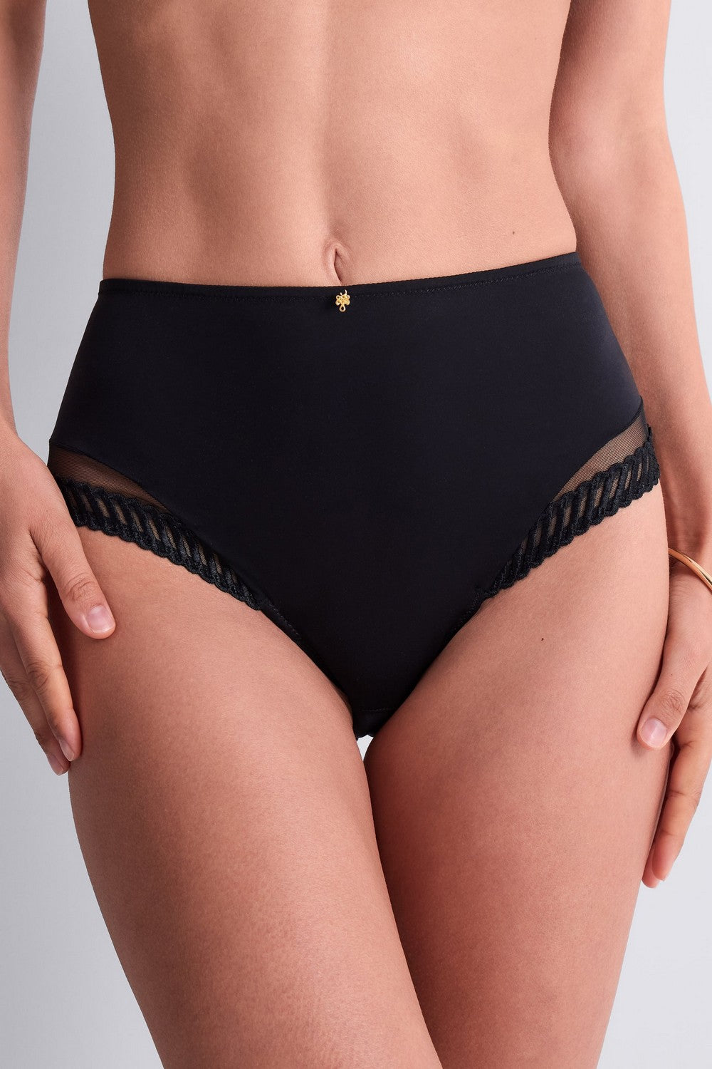 Високі трусики сліп 4M24 Sheer Emotion black Aubade