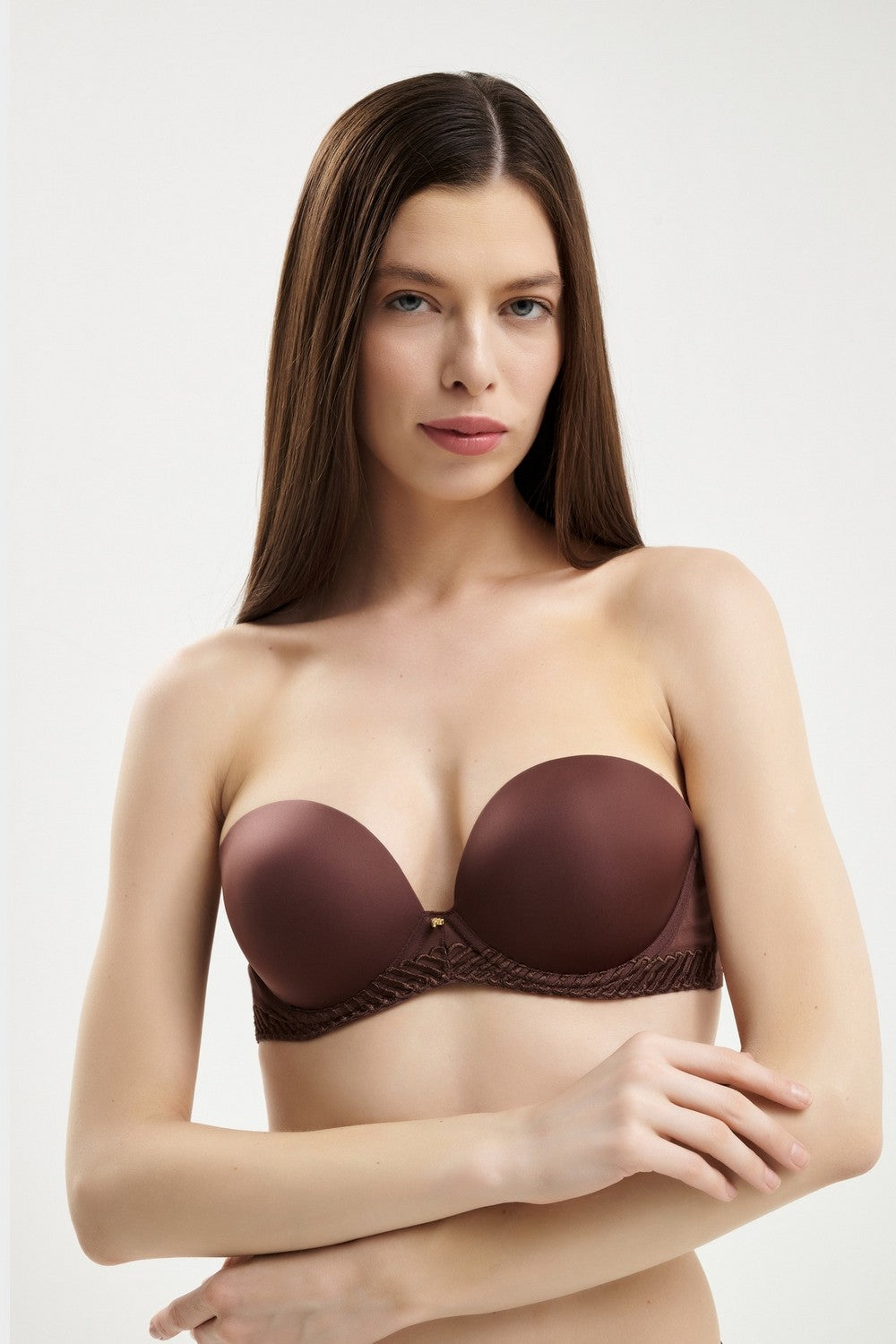 Бюстгальтер-бандо на кісточках 4MP06 Sheer Emotion sepia
