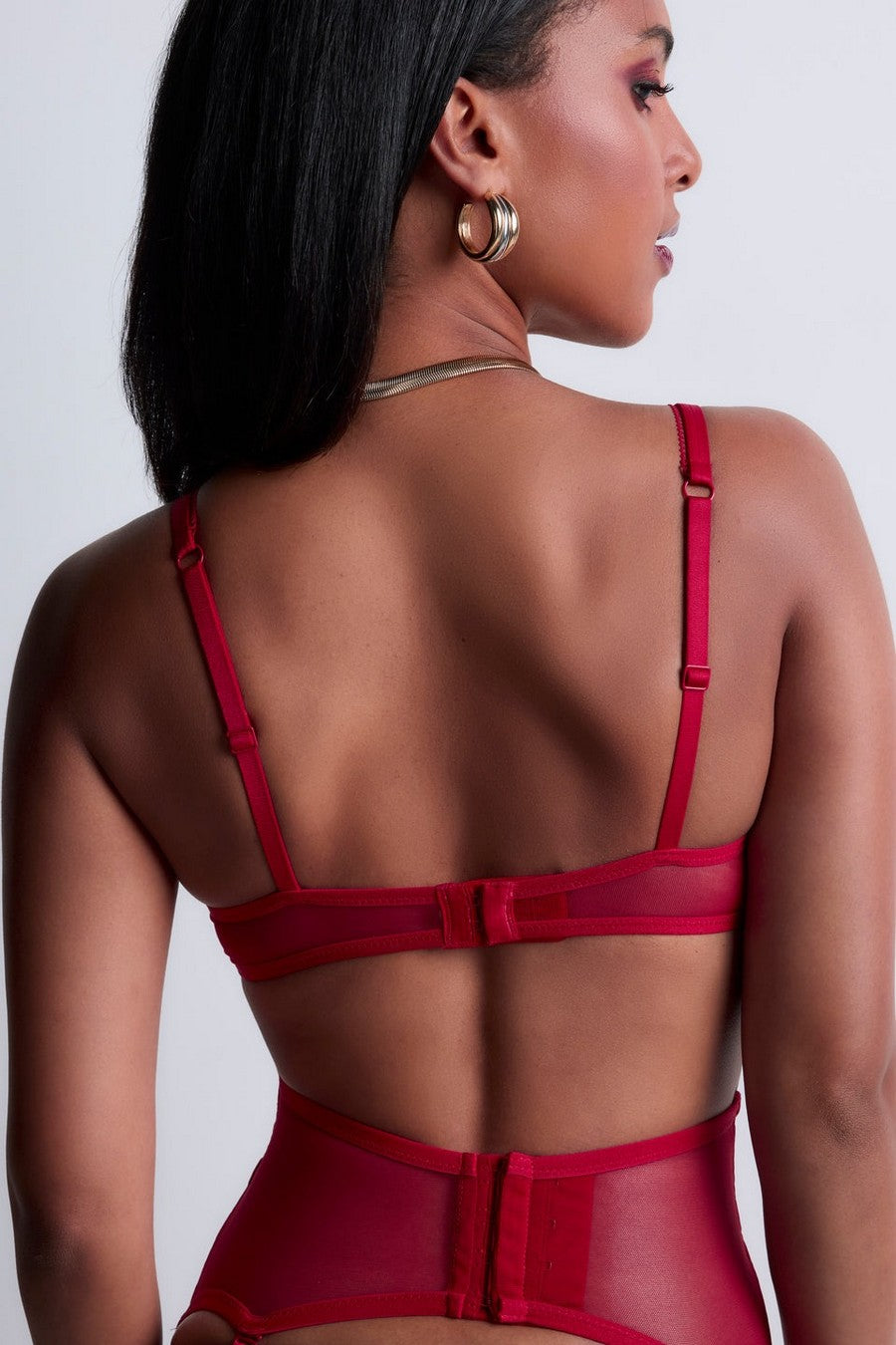 Бюстгальтер балконет из кружева 5BF14 Sense Of Illusion red