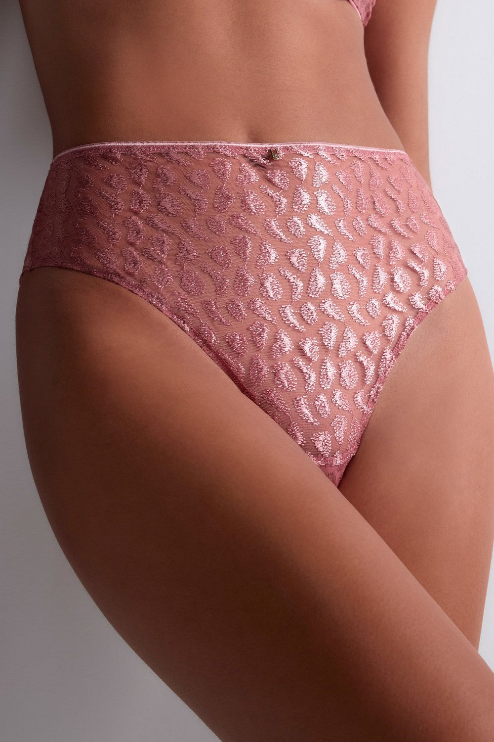 Высокие трусики бразилиана 5D25 Crazy in Love warm pink