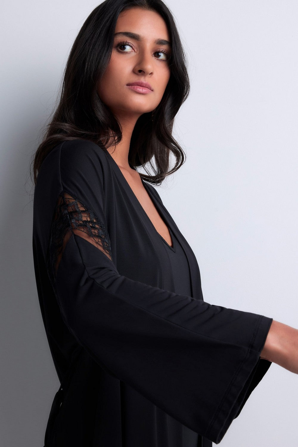 Халат из модала 5L65 Sweet Obsession black