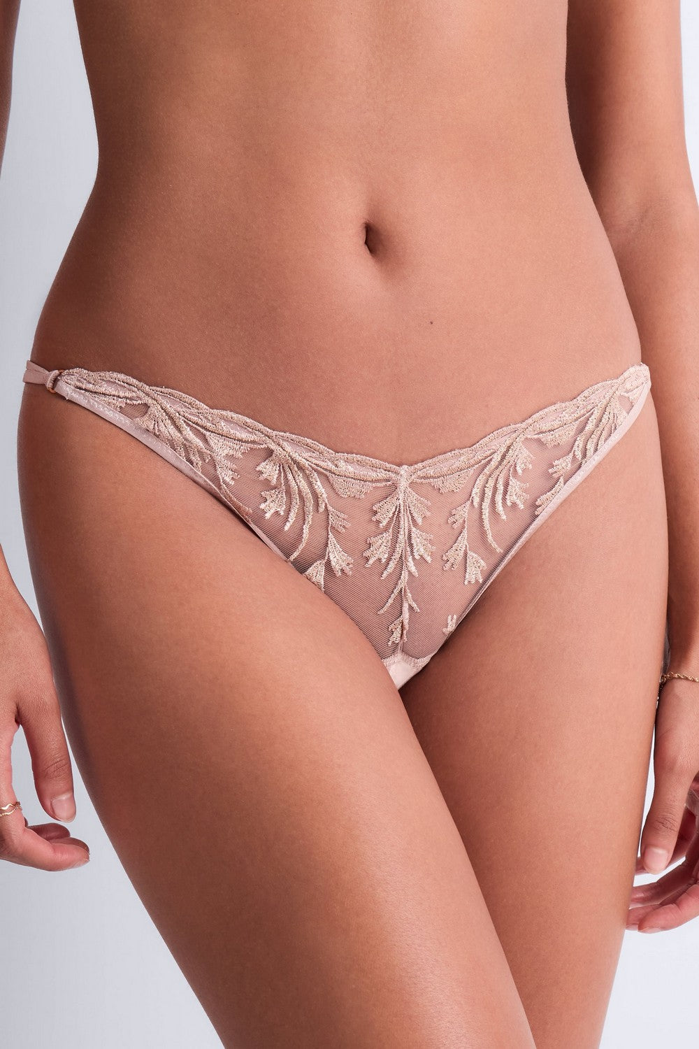 Трусики сліп із вишивкою 6D20 Cosmic Romance sand rose Aubade