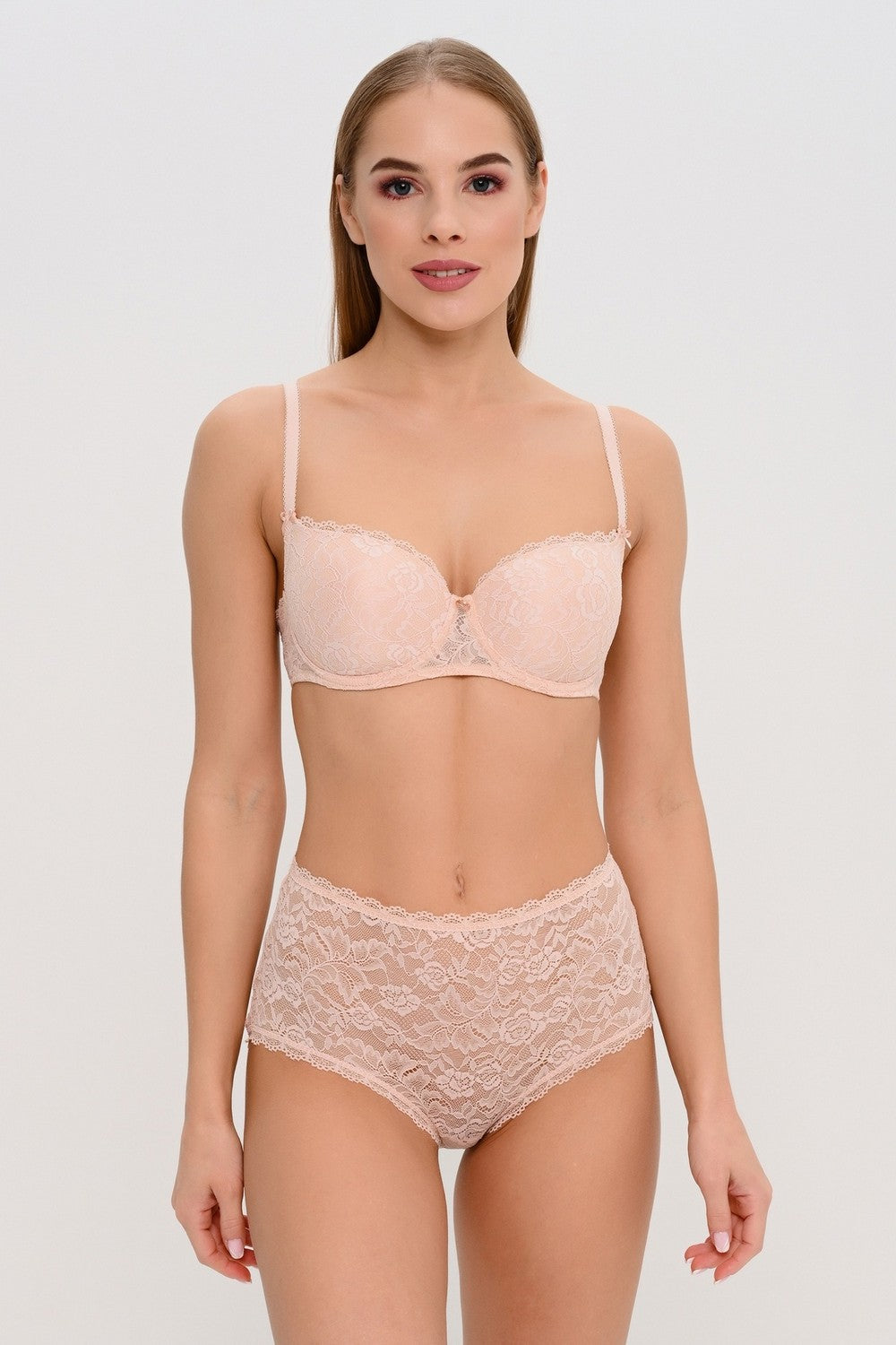 Высокие трусики слип HK24 Rosessence Nude D'Ete