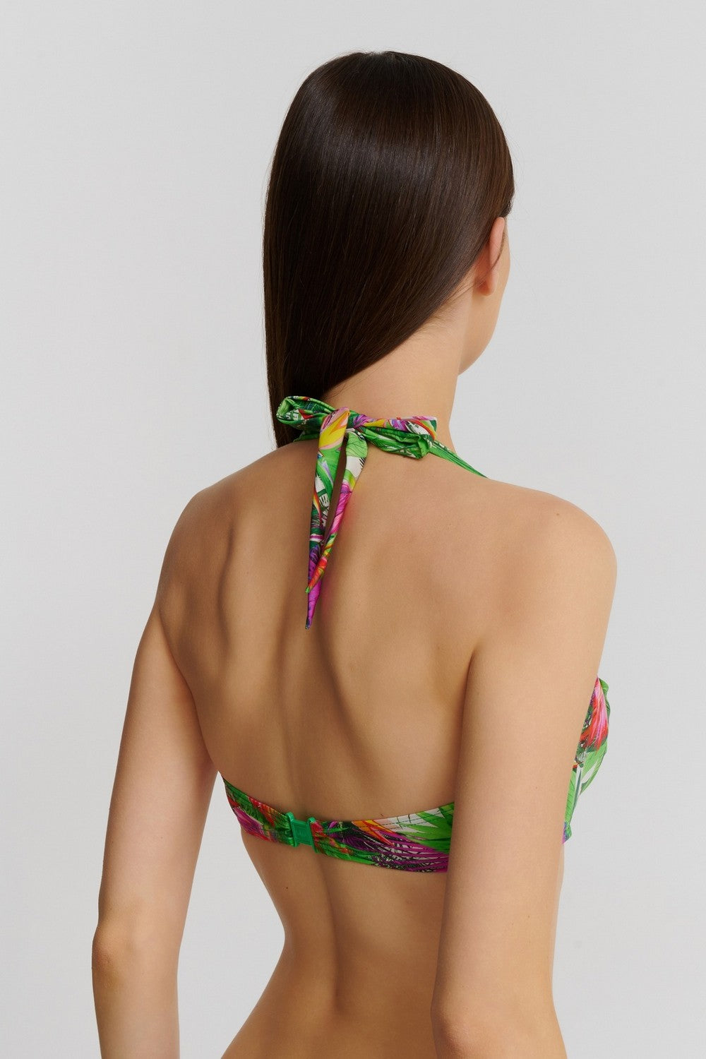 Купальний бюстгальтер з принтом HR14 Fleur Tropicale paon