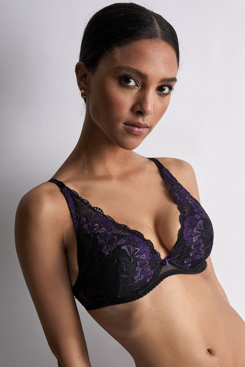 Бюстгальтер пуш-ап IBN81 A Fleur de Toi dark orchid