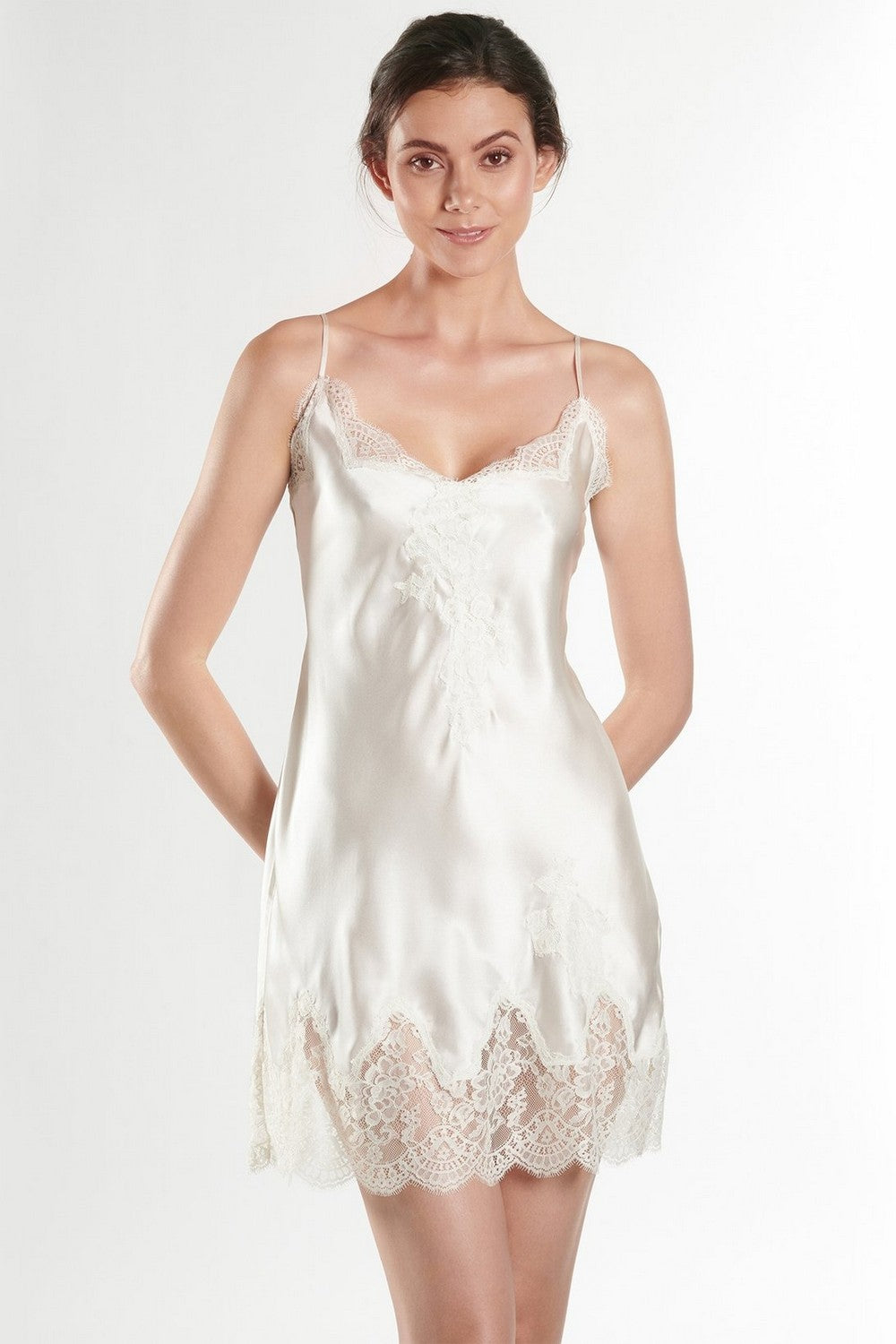 Шелковая ночная сорочка QS40 Toi Mon Amour nacre