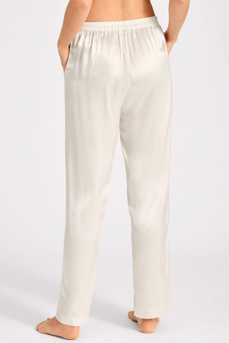 Шелковые пижамные брюки QS60 Toi Mon Amour nacre