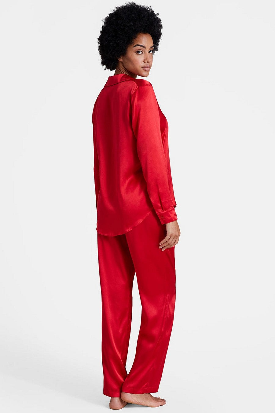 Шовкові піжамні штани QS60 Toi Mon Amour rouge passion